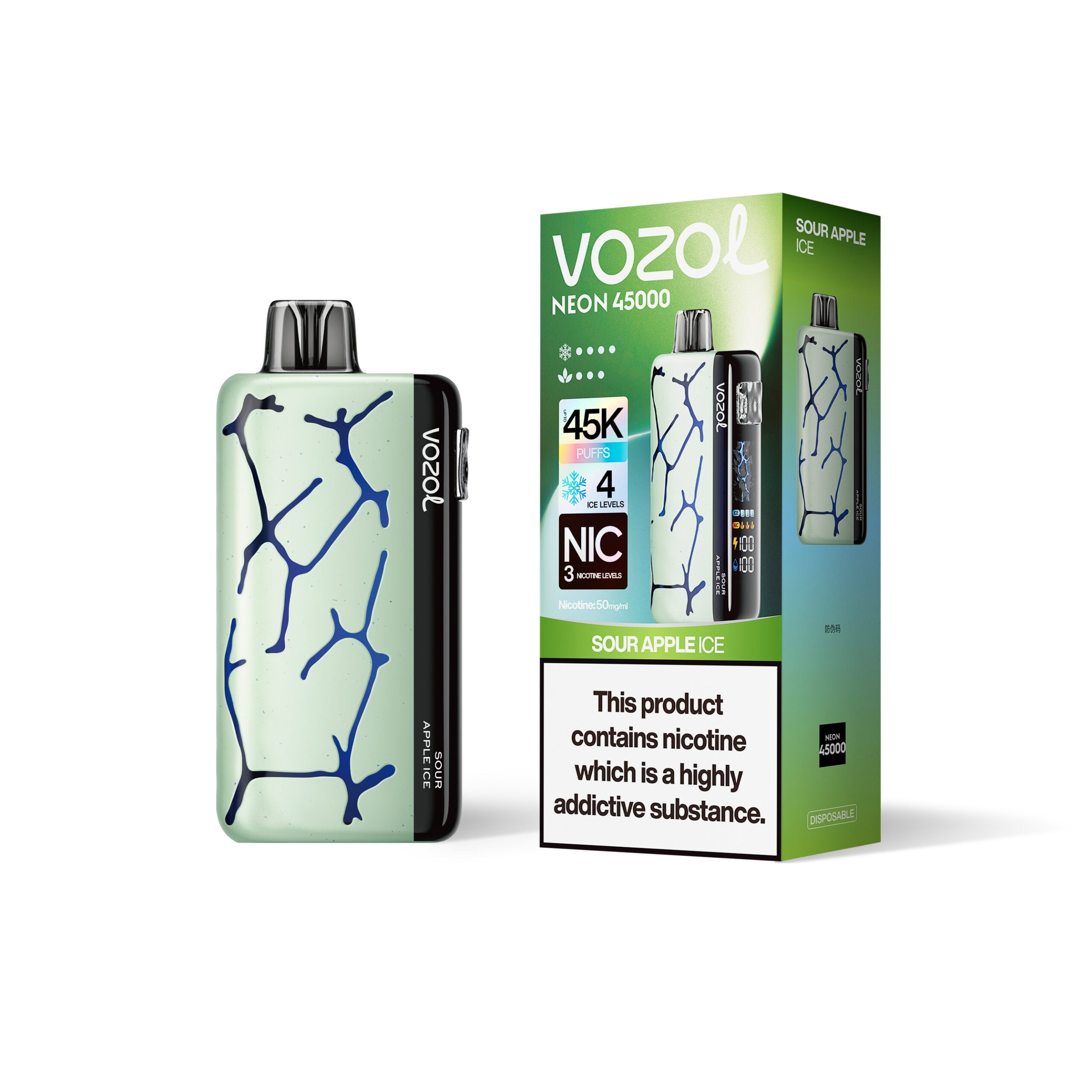 Vozol Neon 45000 Sour Apple Ice