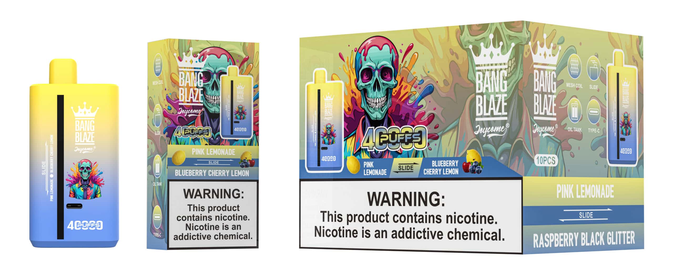 Bang Blaze 40000 Pink Lemonade & Blueberry Cherry Lemon – Bild 2