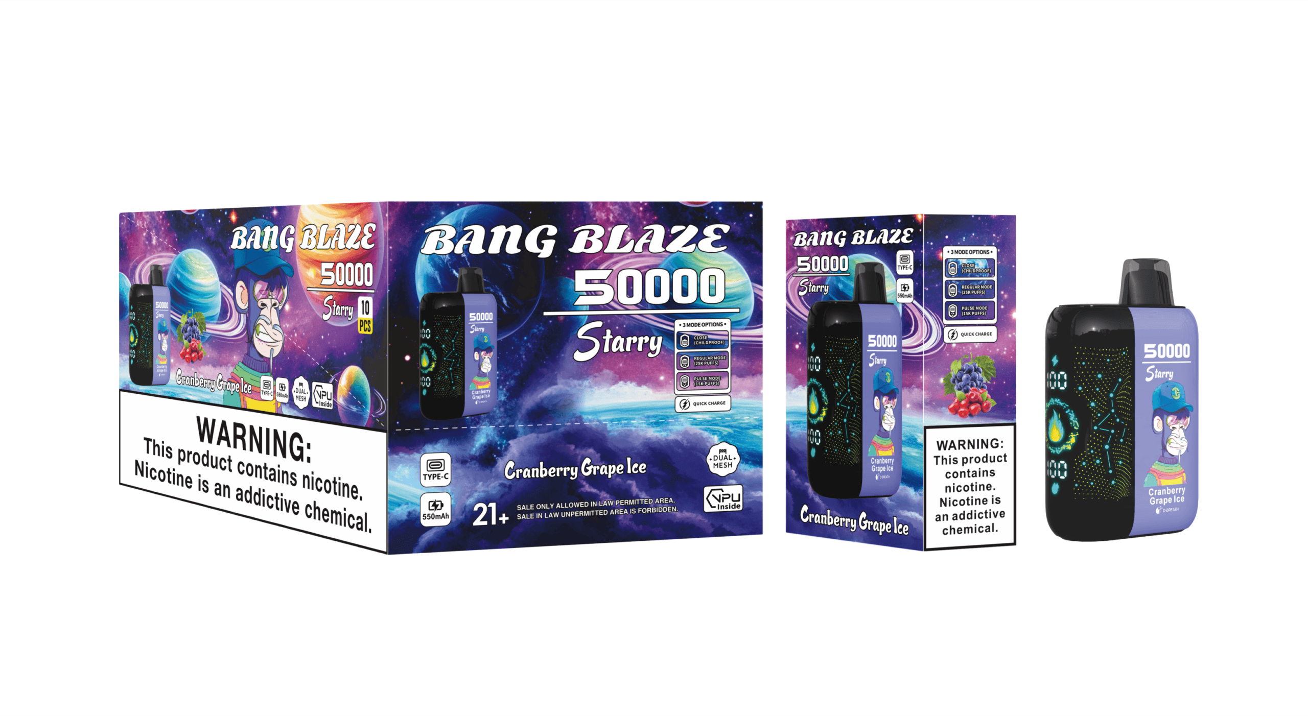 Bang Blaze 50000 Cranberry Grape Ice – Bild 2
