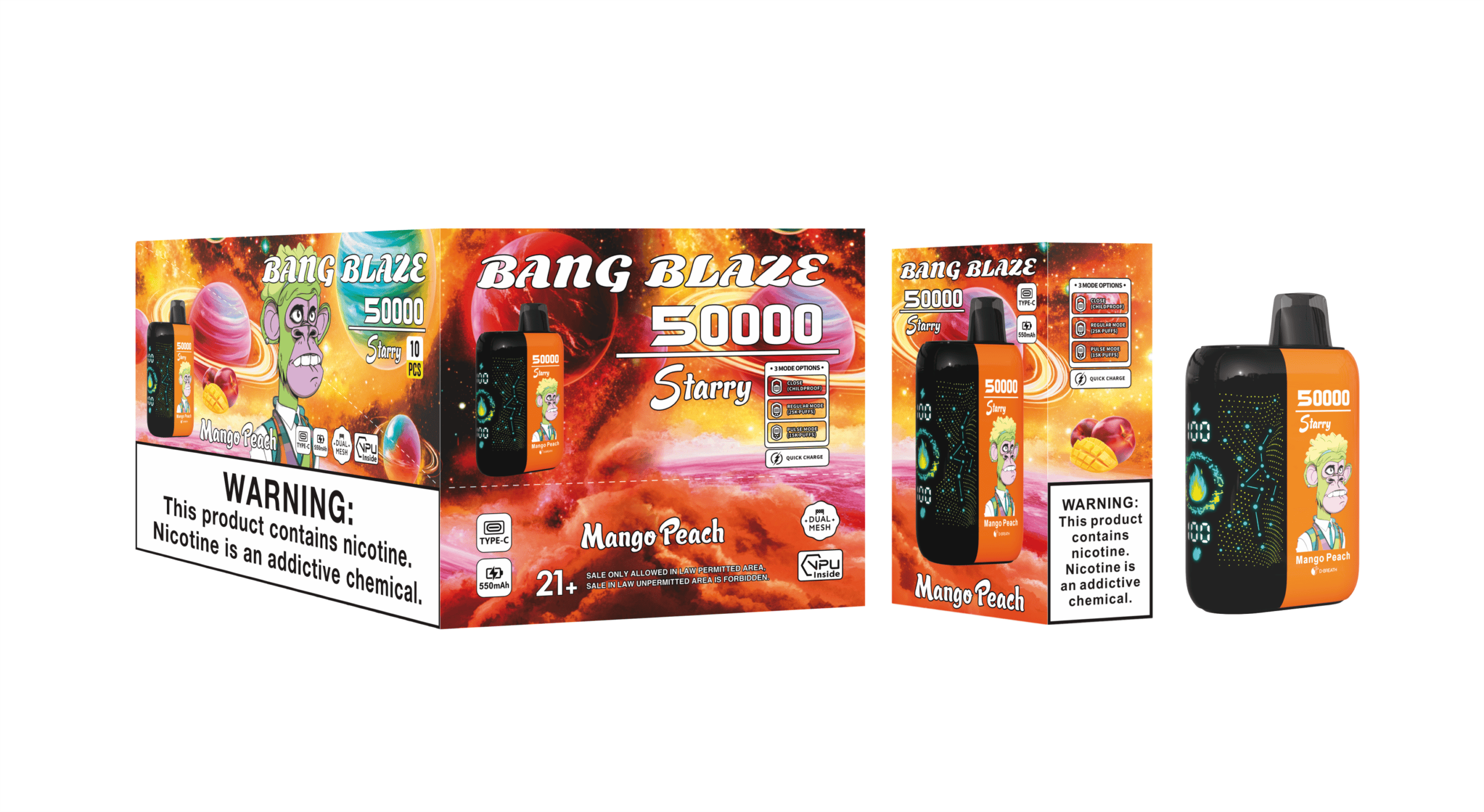 Bang Blaze 50000 Mango Peach – Bild 3