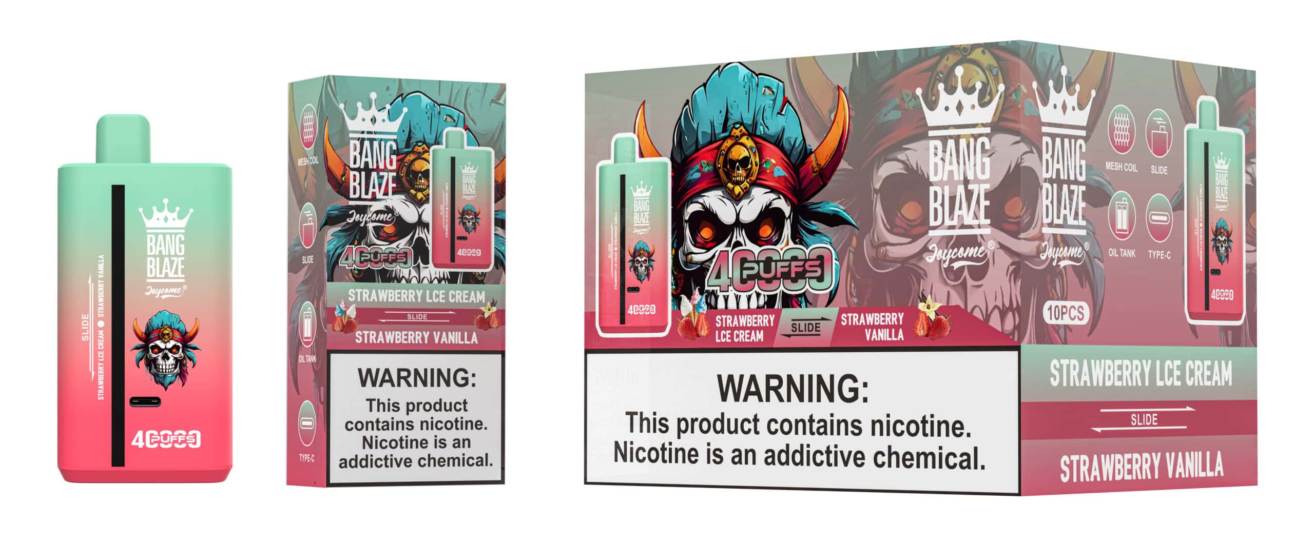 Bang Blaze 40000 Strawberry Ice Cream & Strawberry Vanilla – Bild 2