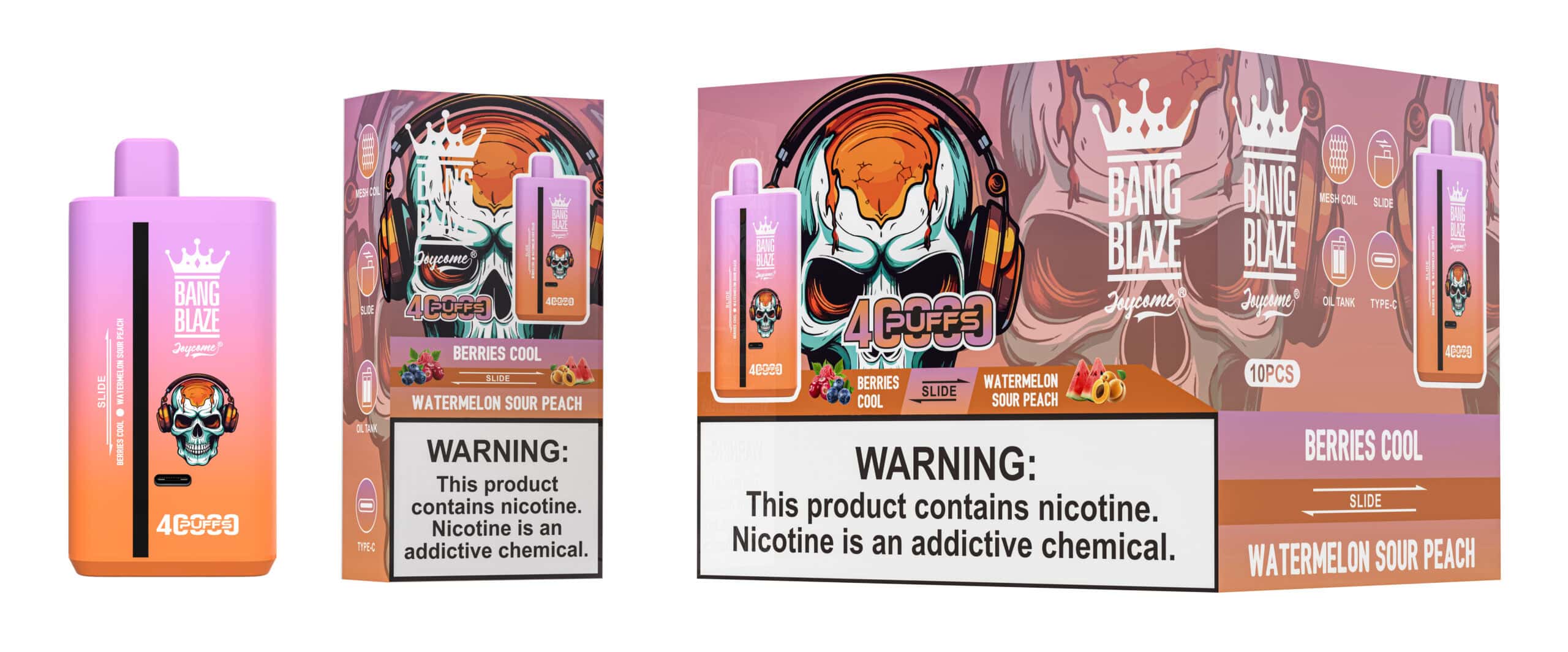 Bang Blaze 40000 Berries Cool & Watermelon Sour Peach – Bild 2