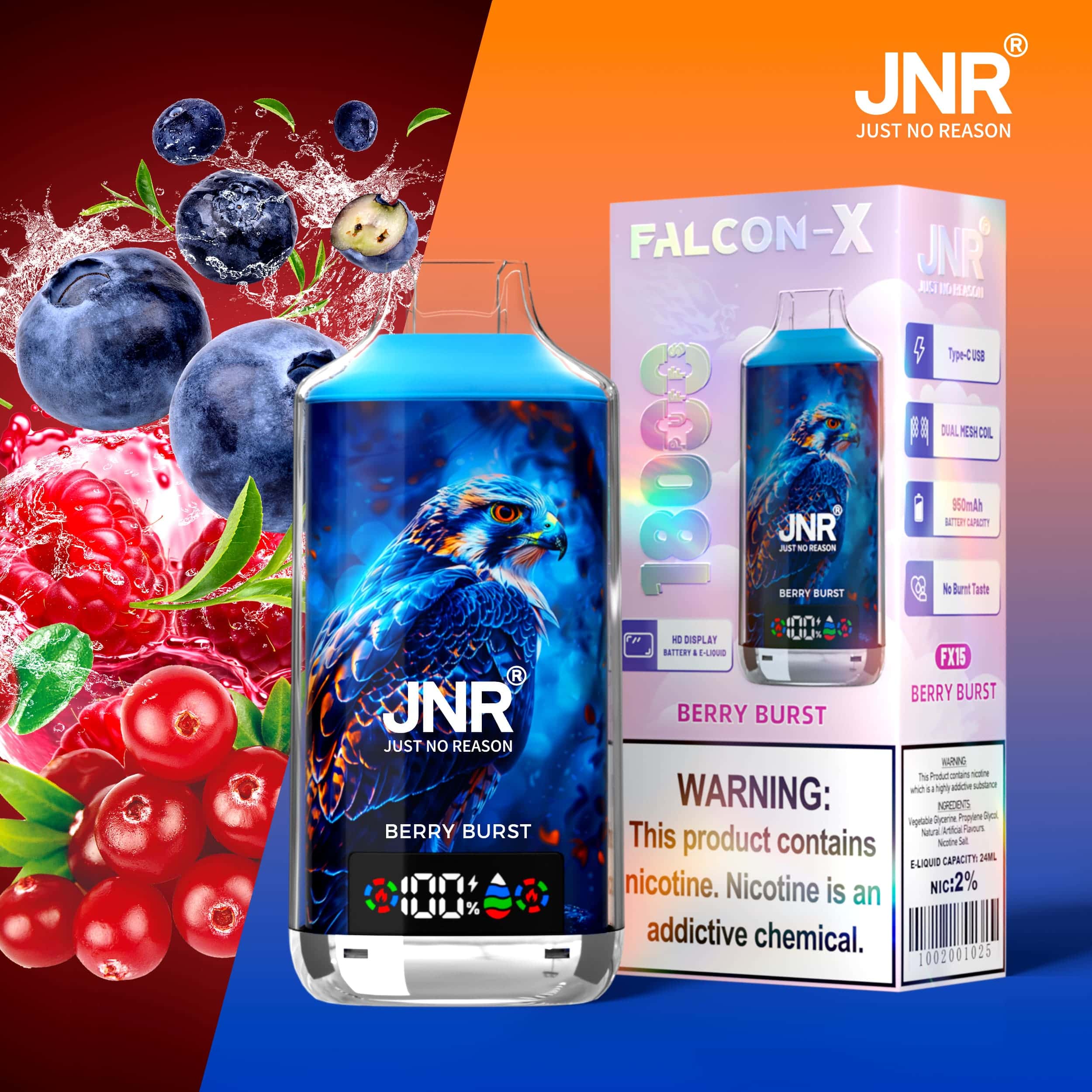 JNR Falcon X 18000 Berry Burst – Bild 2
