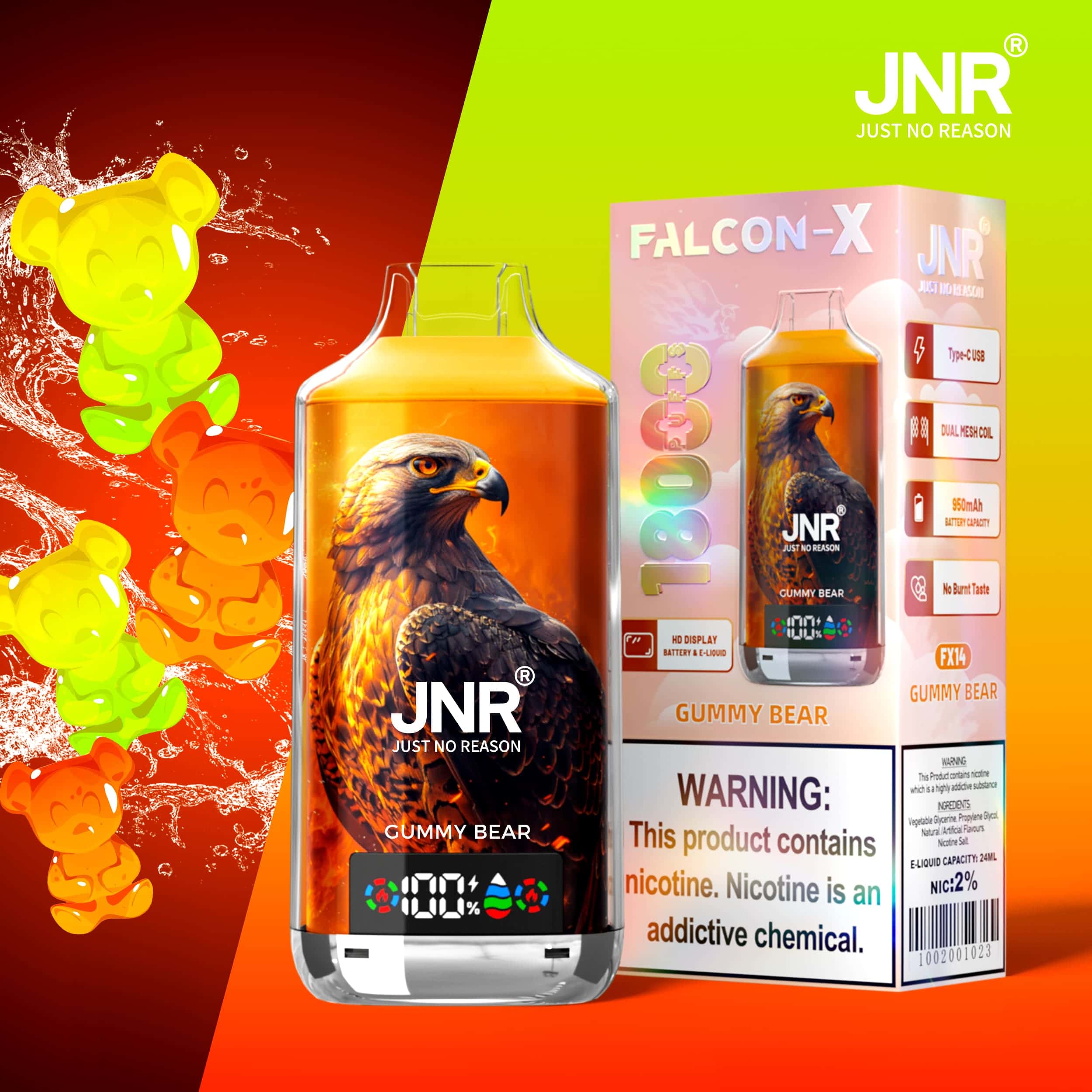 JNR Falcon X 18000 Gummy Bear – Bild 2