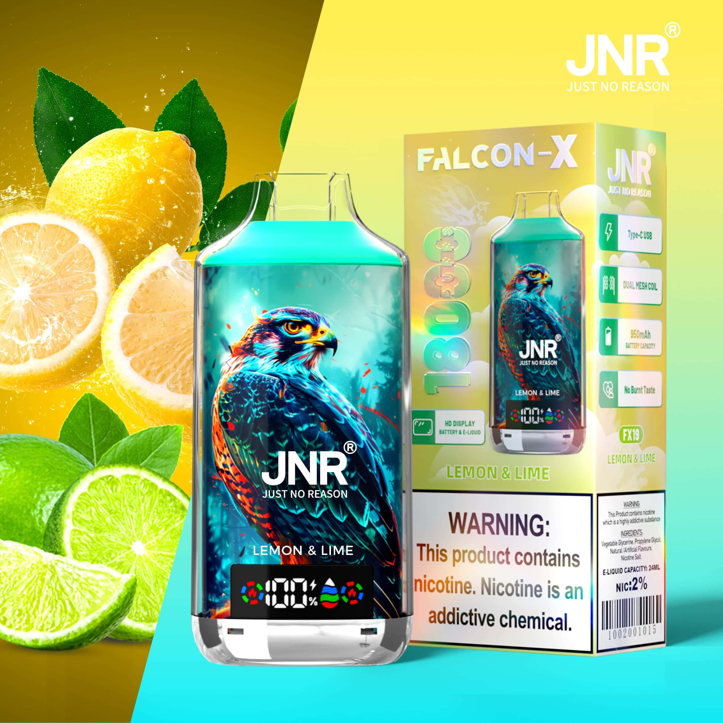 JNR Falcon X 18000 Lemon Lime – Bild 2