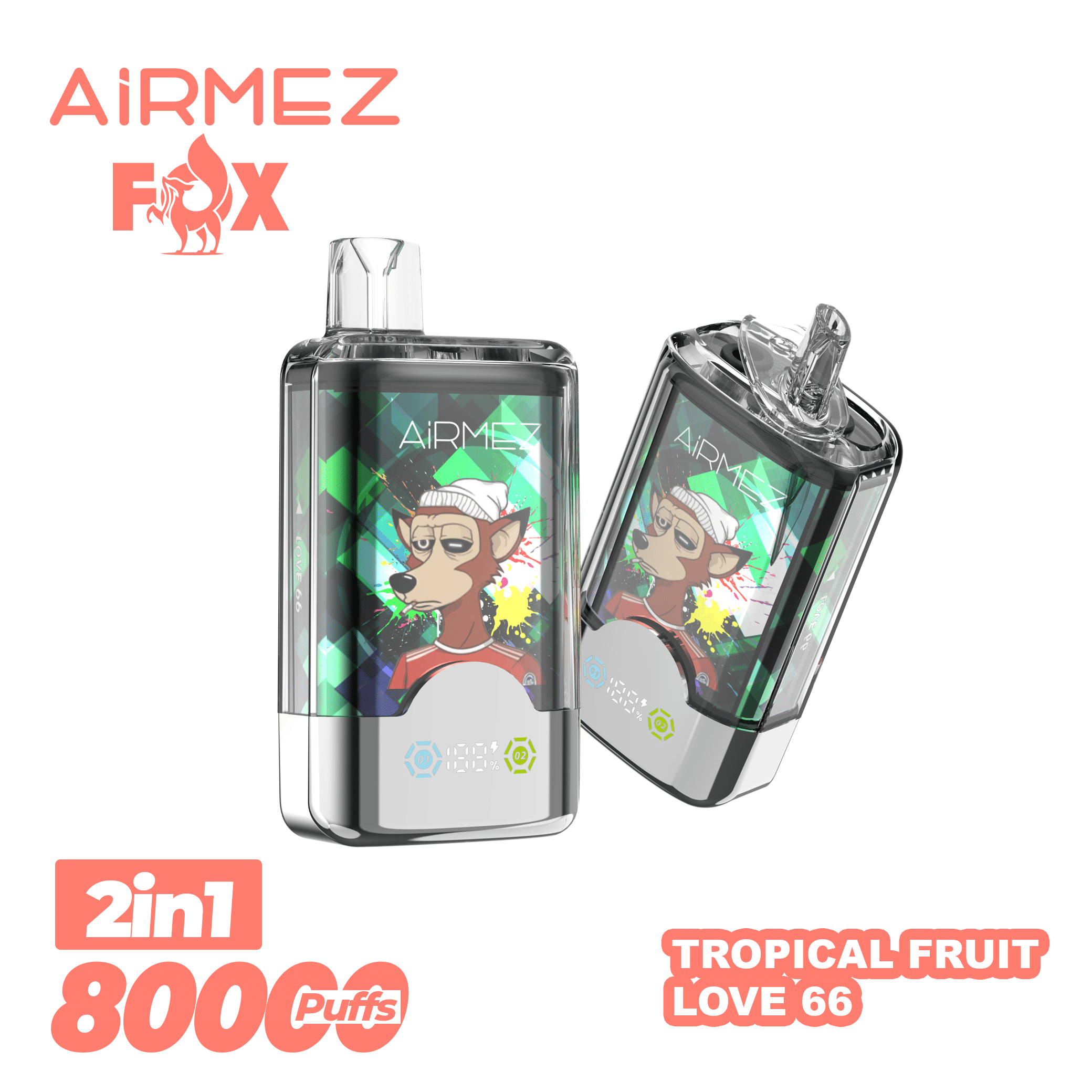 Airmez FOX 2 in 1 80000 Tropical Fruit & Love66