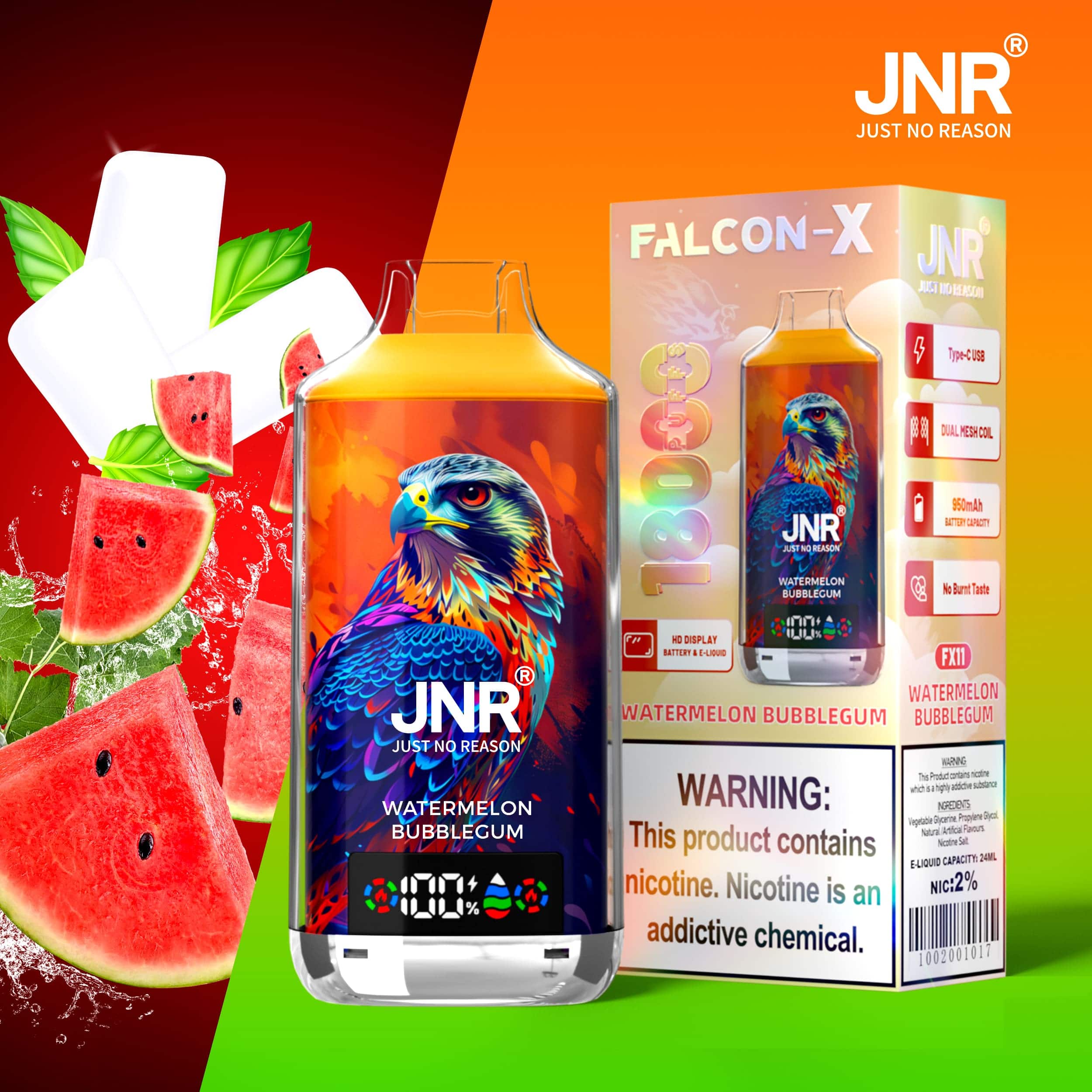 JNR Falcon X 18000 Watermelon Bubblegum – Bild 2