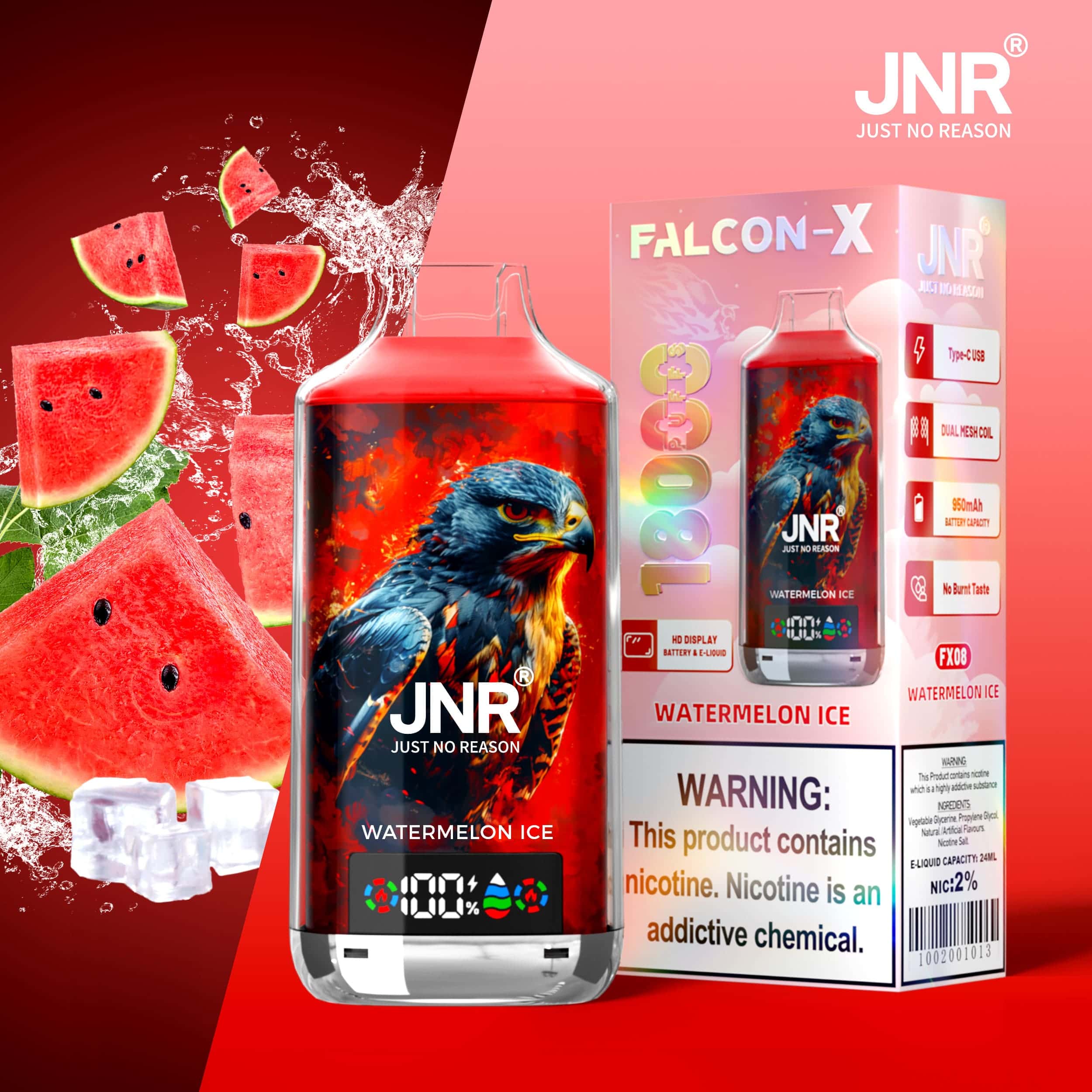 JNR Falcon X 18000 Watermelon Ice – Bild 2