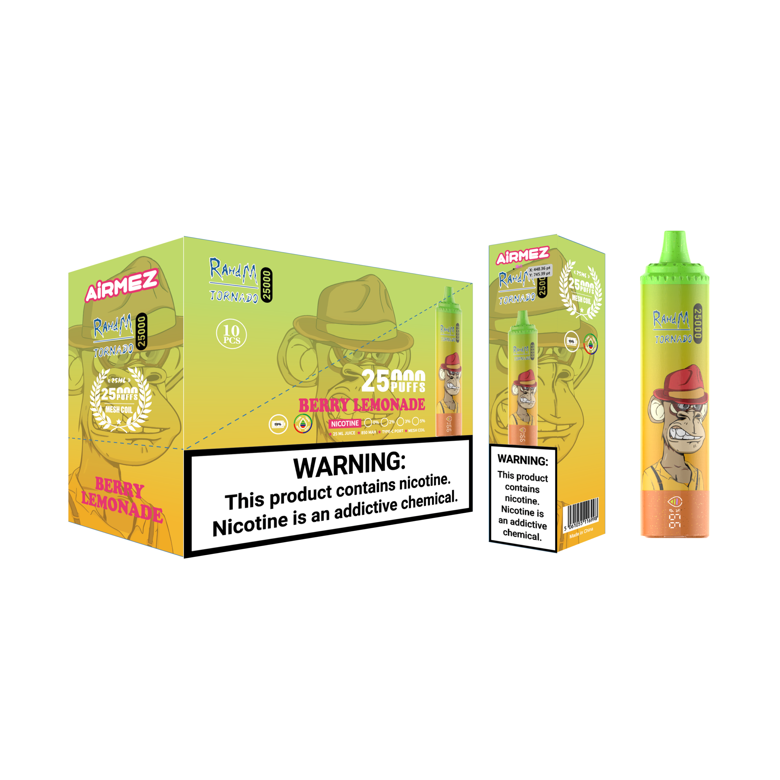 Airmez Tornado 25000 Berry Lemonade – Bild 2