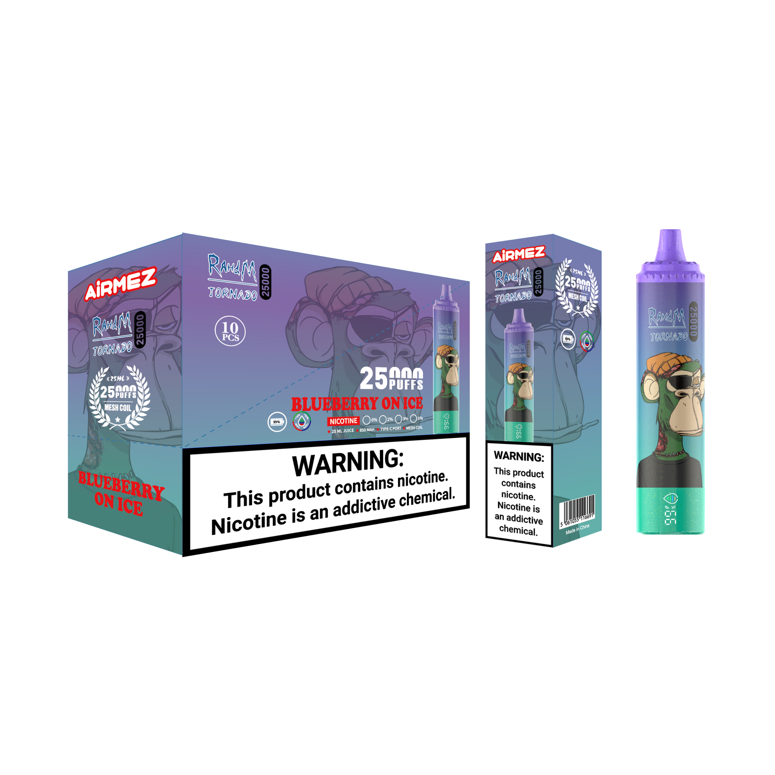 Airmez Tornado 25000 Blueberry On Ice – Bild 2