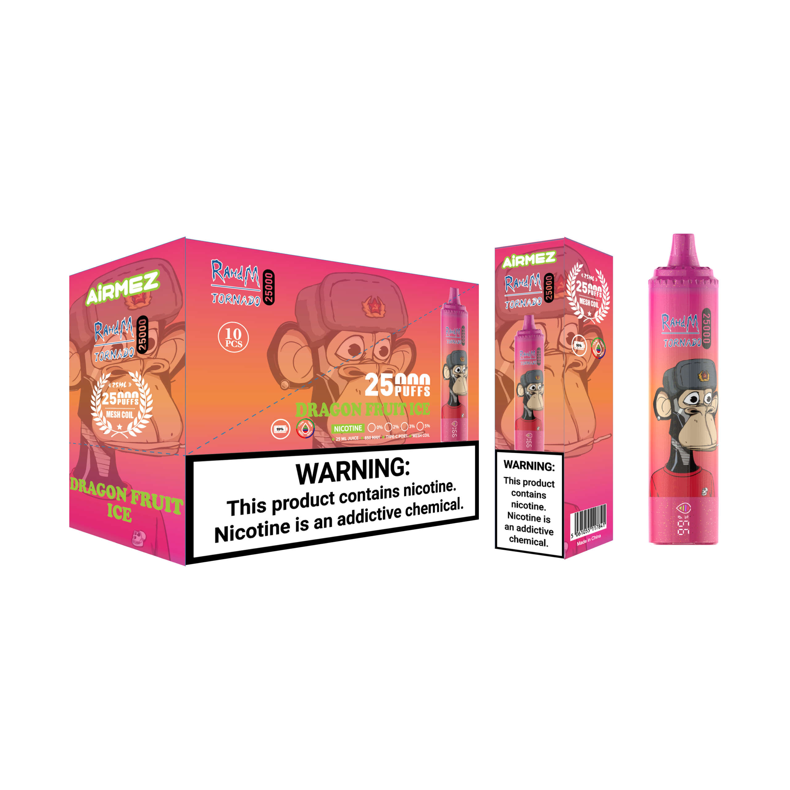 Airmez Tornado 25000 Dragon Fruit Ice – Bild 2