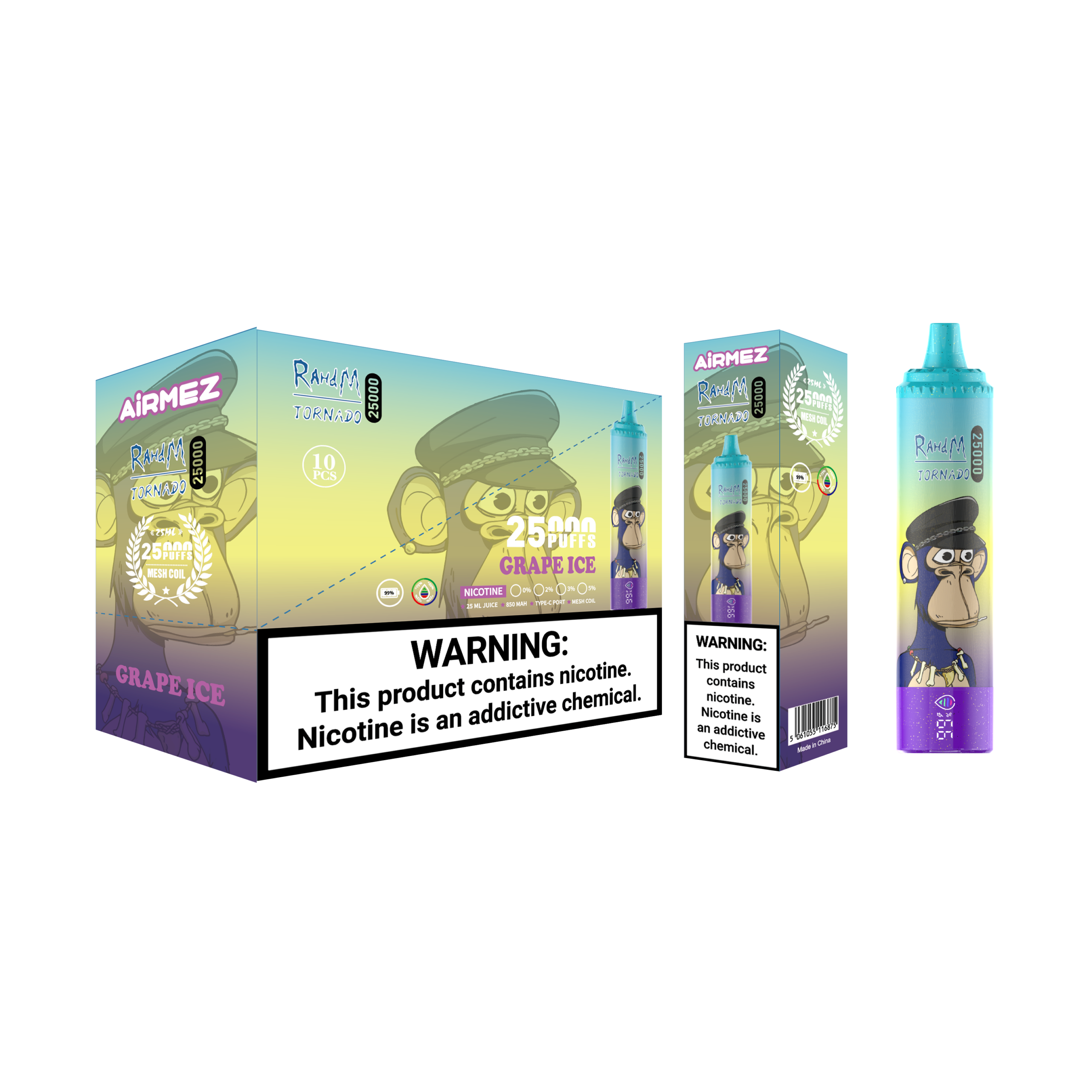 Airmez Tornado 25000 Grape Ice – Bild 2