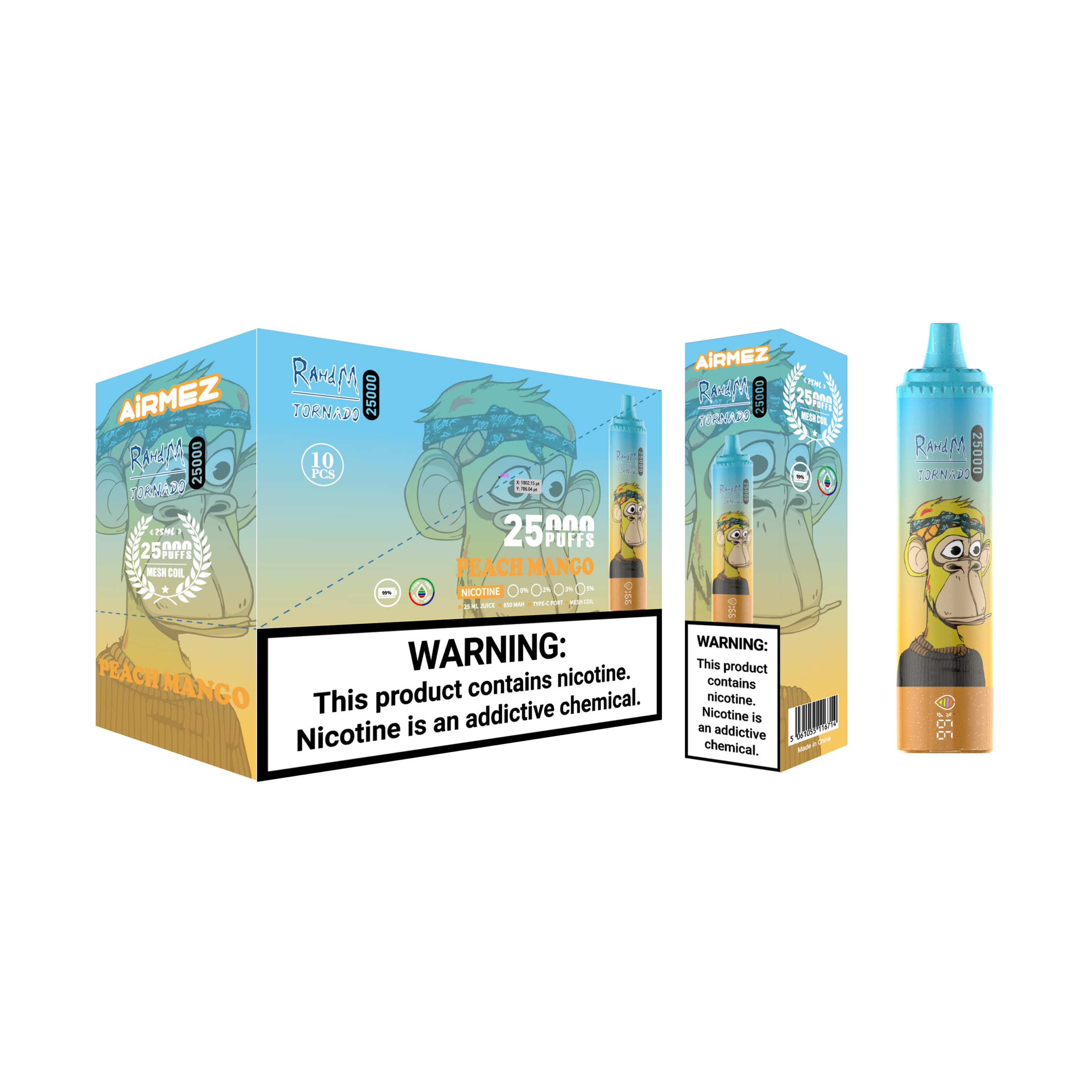 Airmez Tornado 25000 Peach Mango – Bild 2
