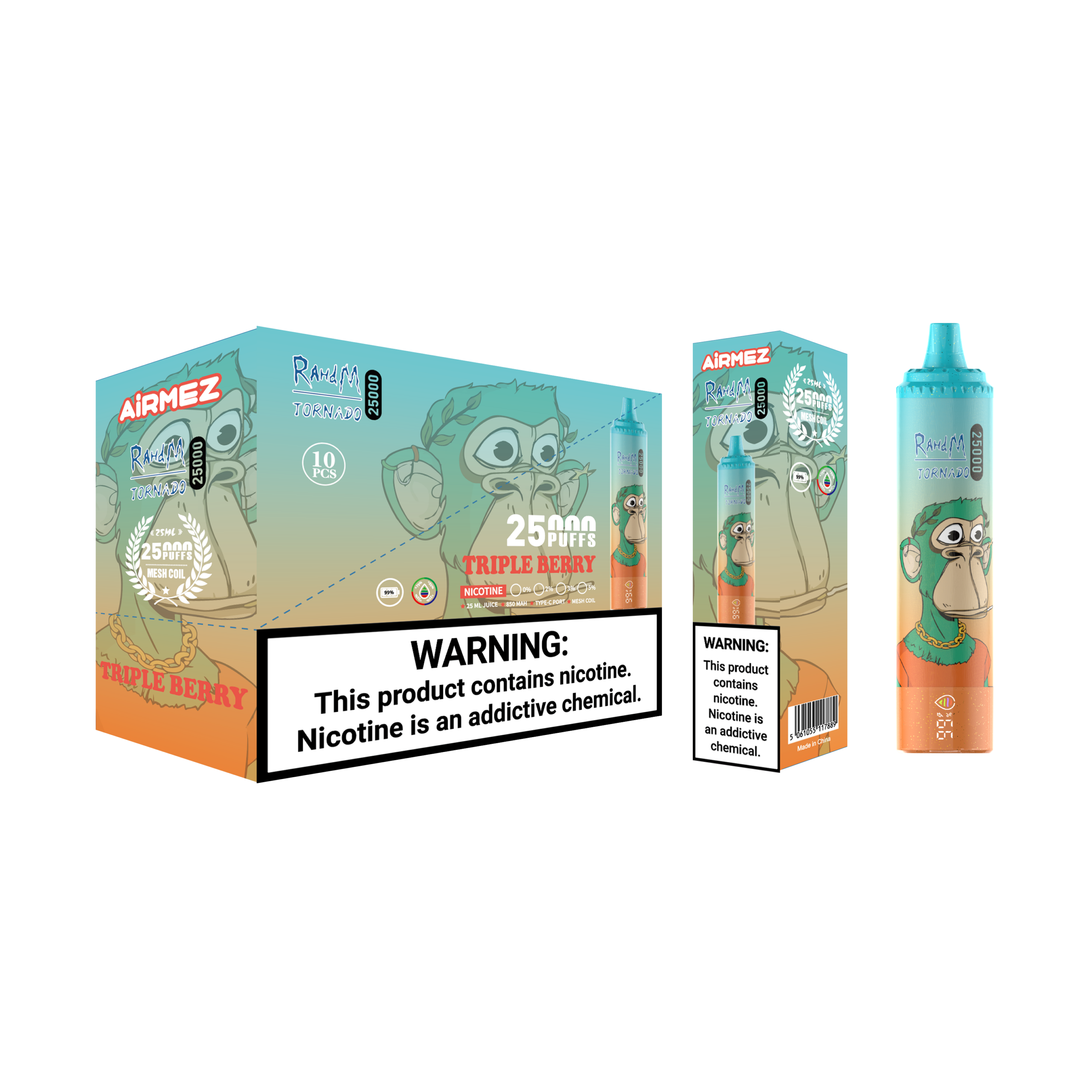 Airmez Tornado 25000 Triple Berry – Bild 2