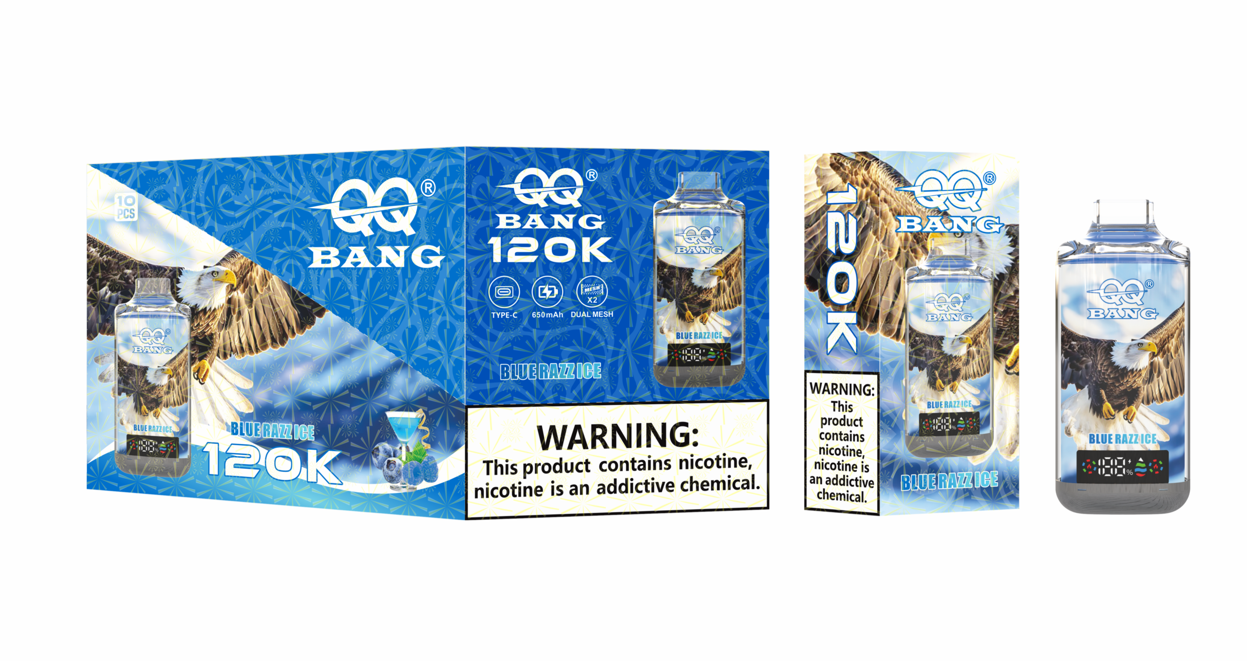 QQ Bang 120K Blue Razz Ice – Image 2