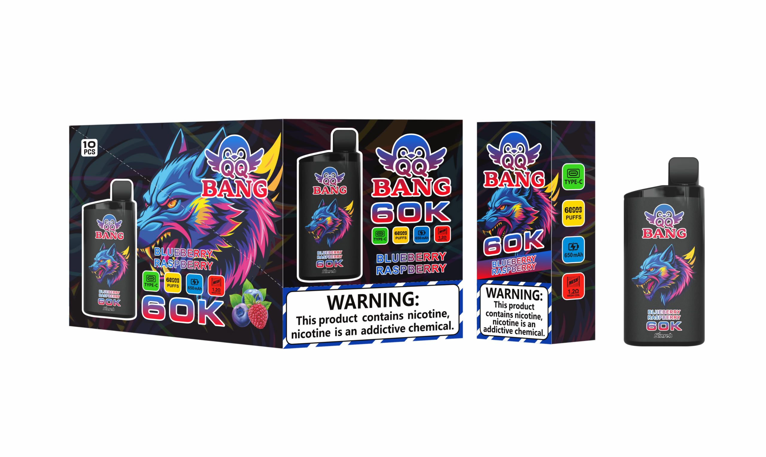 QQ Bang 60K Blueberry Raspberry - Image 2