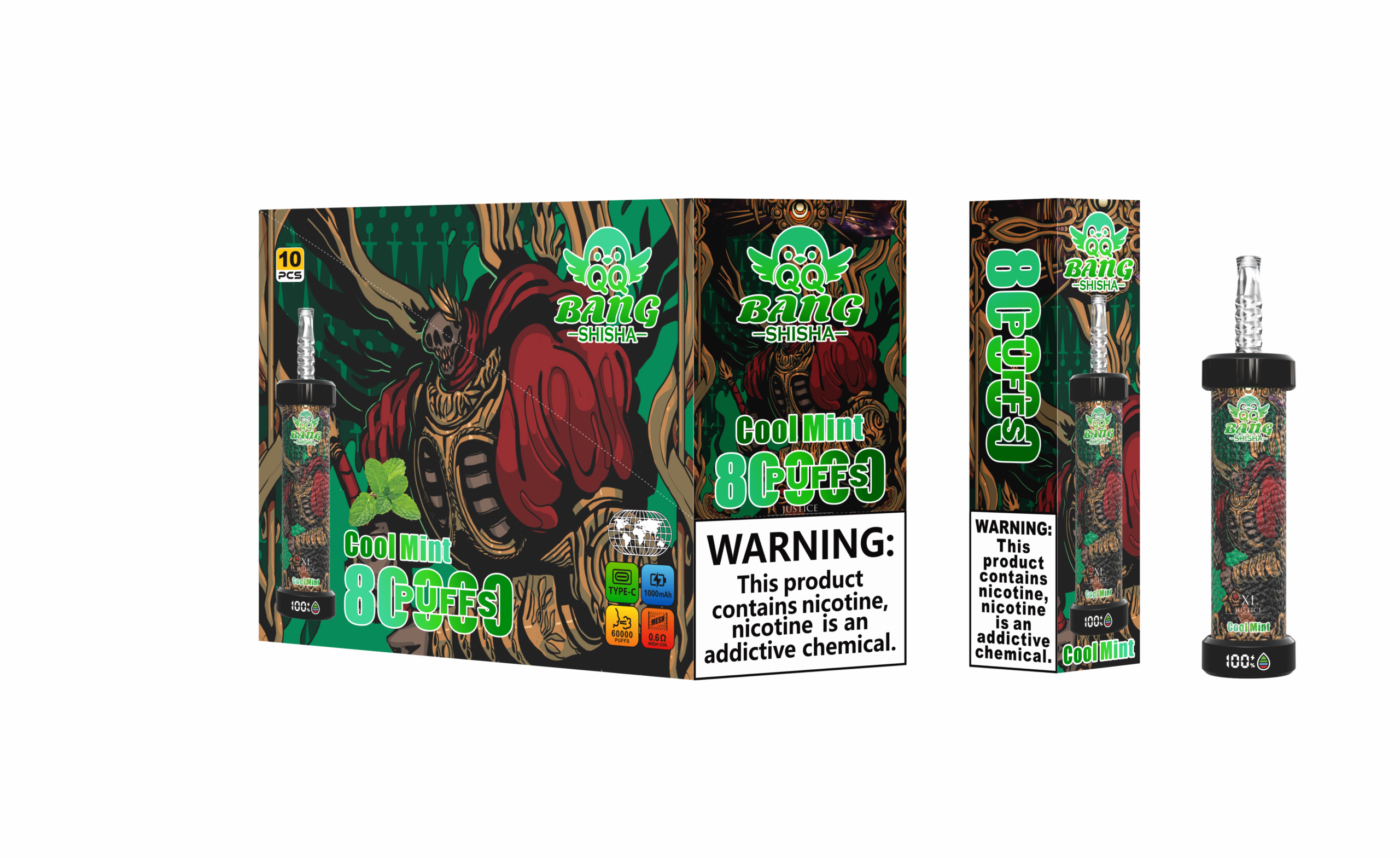 QQ Bang Shisha 80K Cool Mint – Bild 2