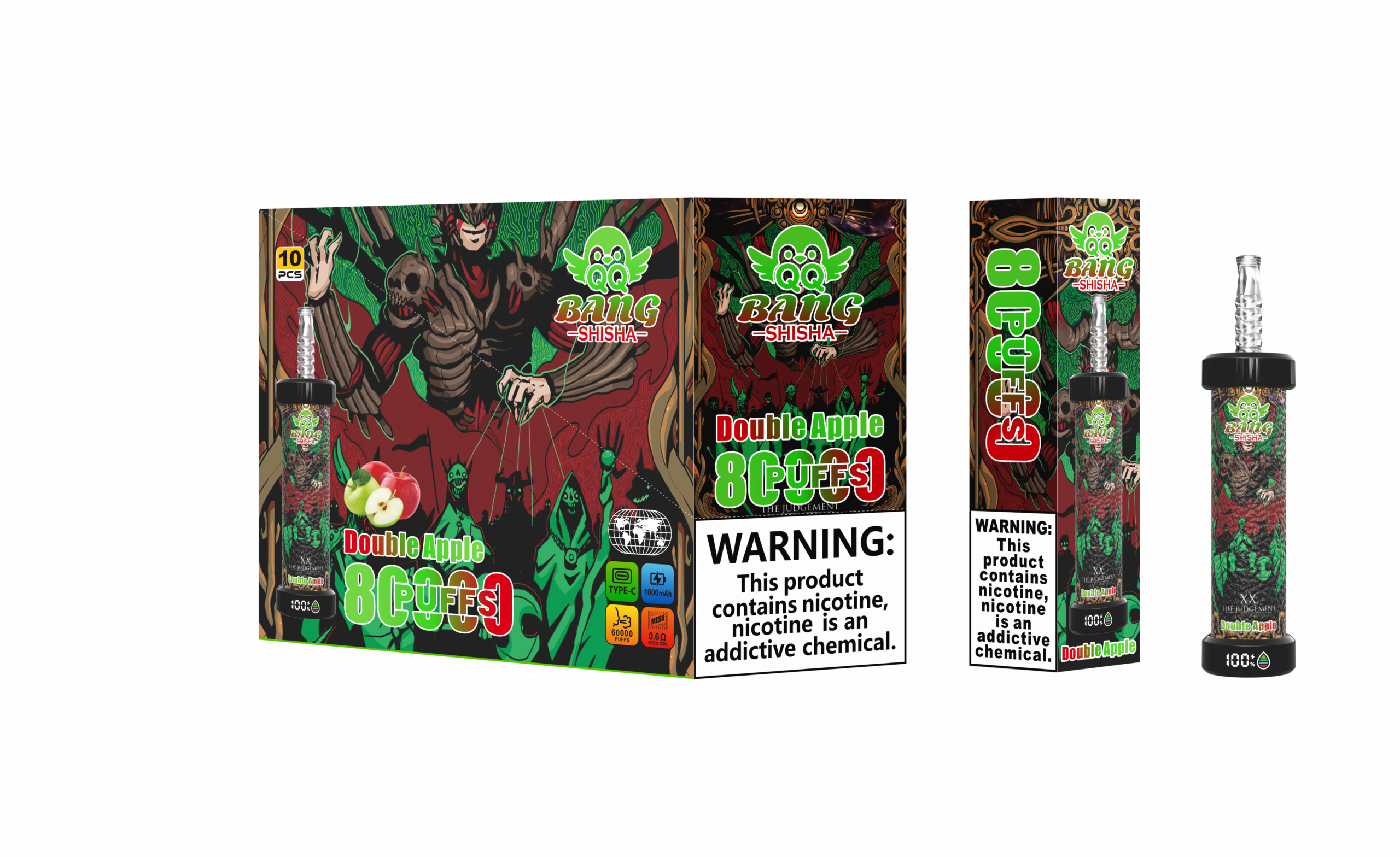 QQ Bang Shisha 80K Double Apple – Bild 2