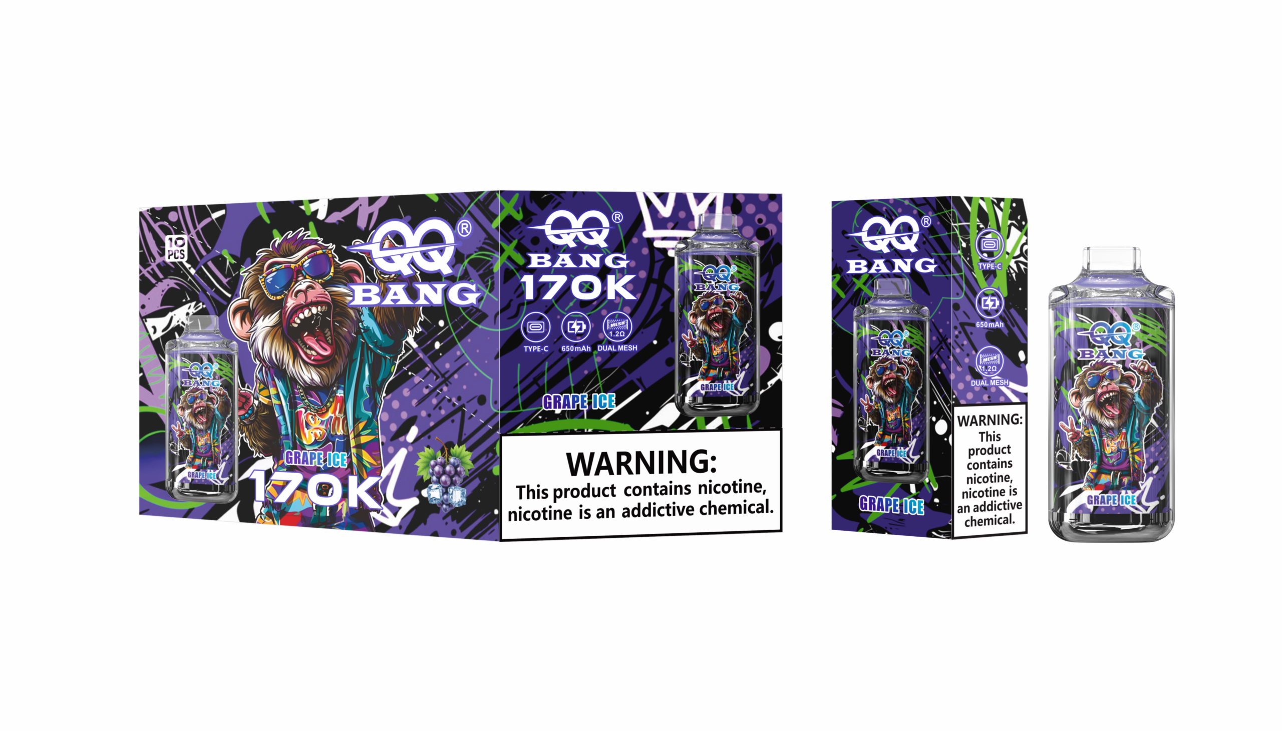 QQ Bang 170K Grape Ice – Bild 2