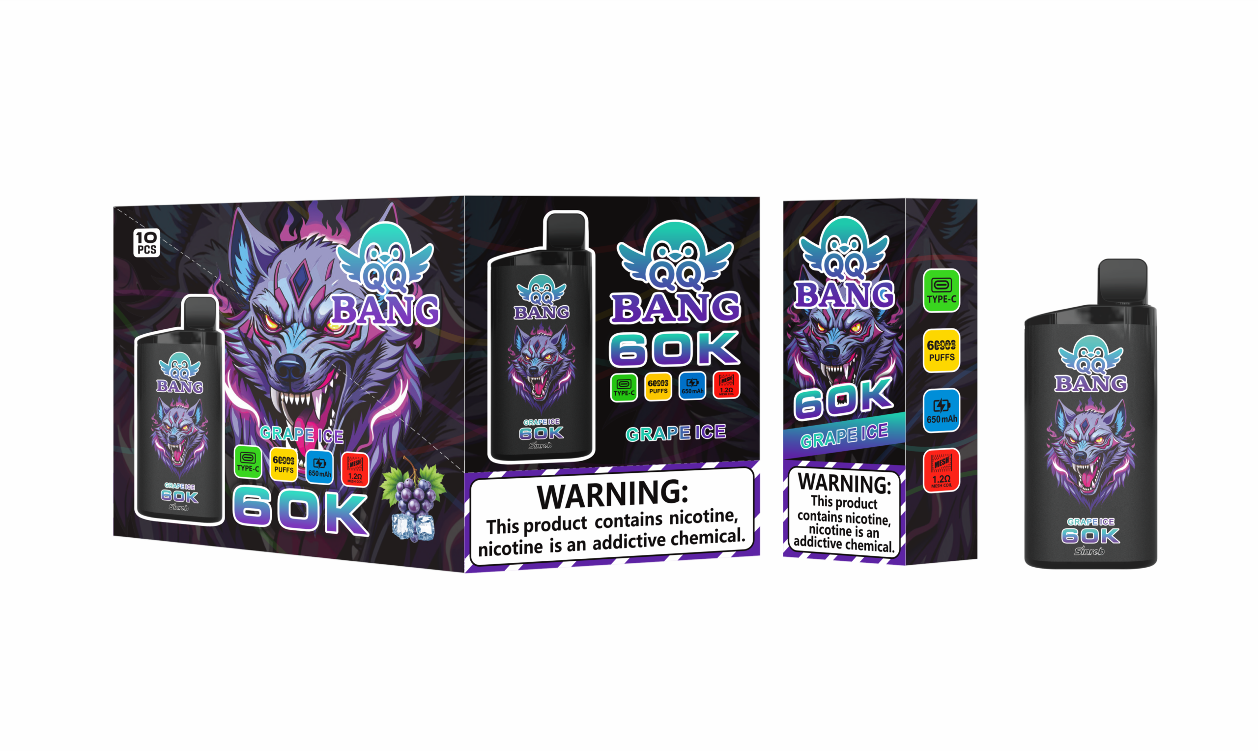 QQ Bang 60K Grape Ice - Imagen 2