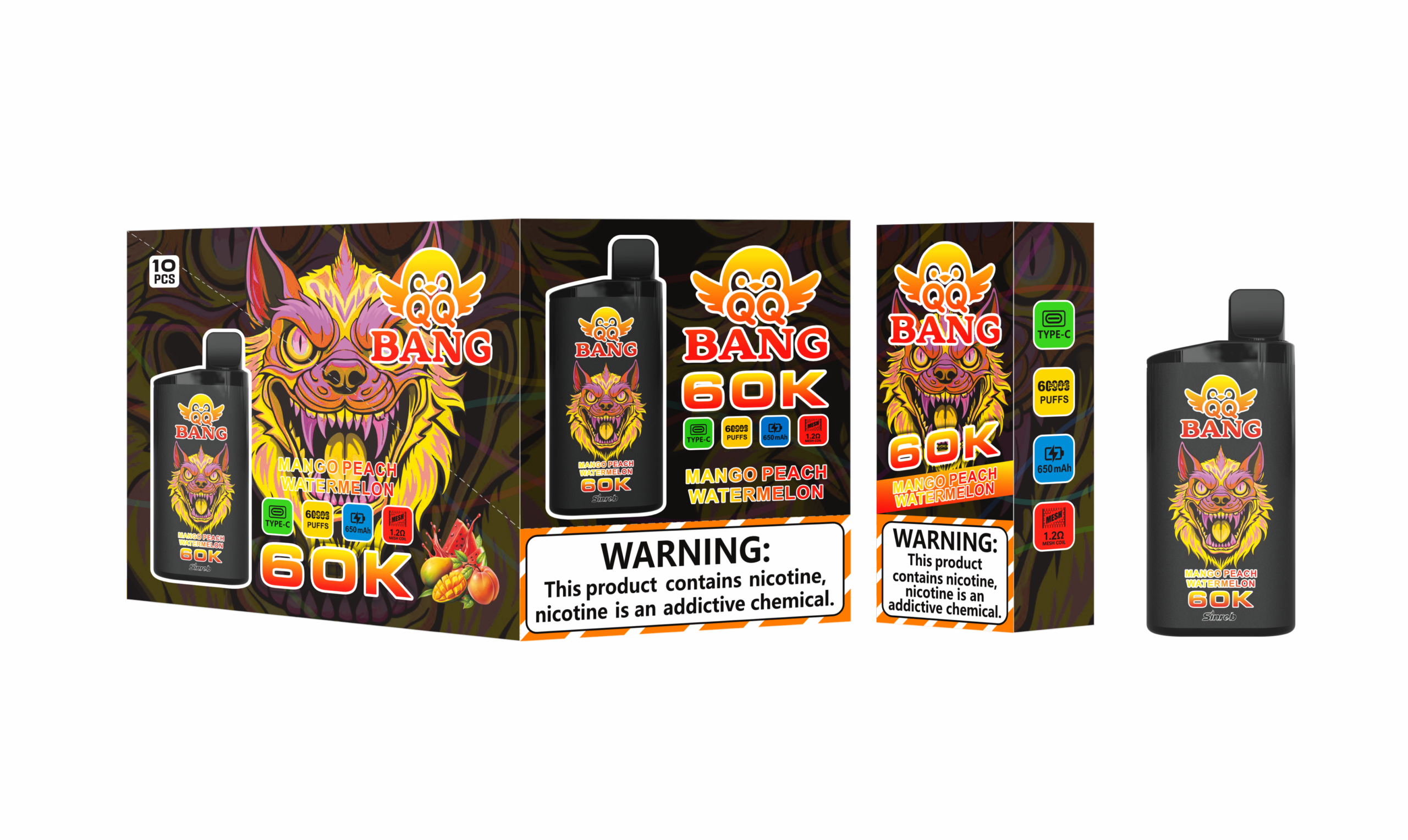 QQ Bang 60K Mango Peach Watermelon - Image 2