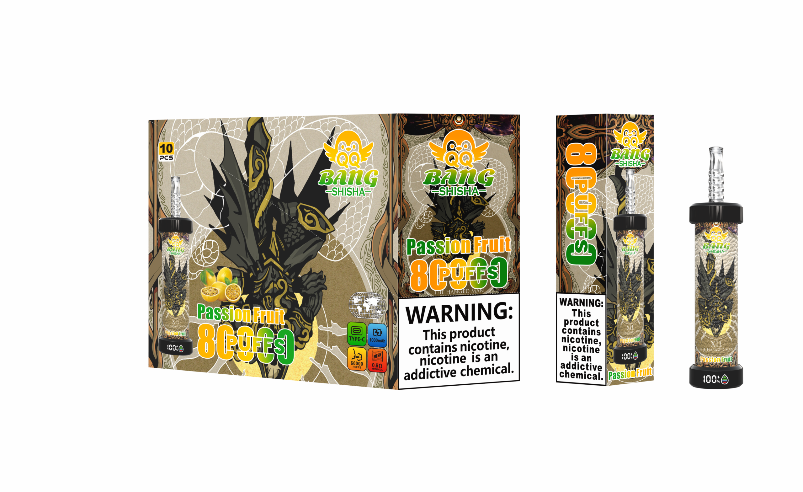 QQ Bang Shisha 80K Passion Fruit – Bild 2