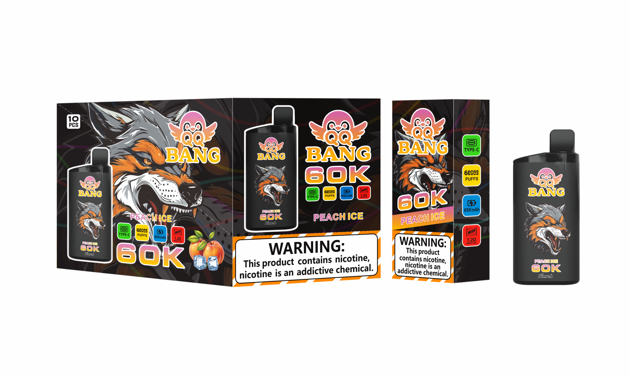 QQ Bang 60K Peach Ice - Imagen 2