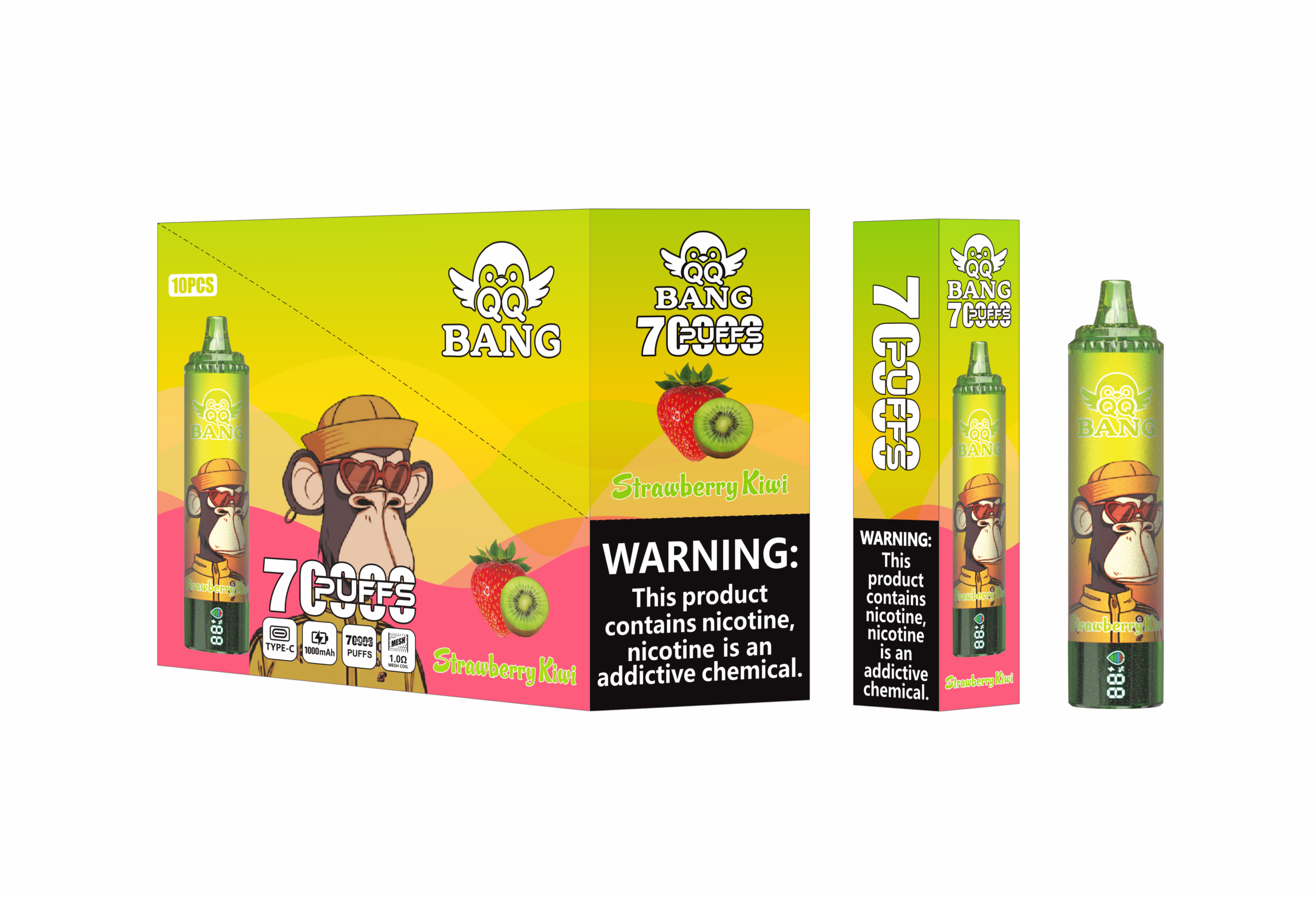 QQ Bang 70K Strawberry Kiwi – Bild 2