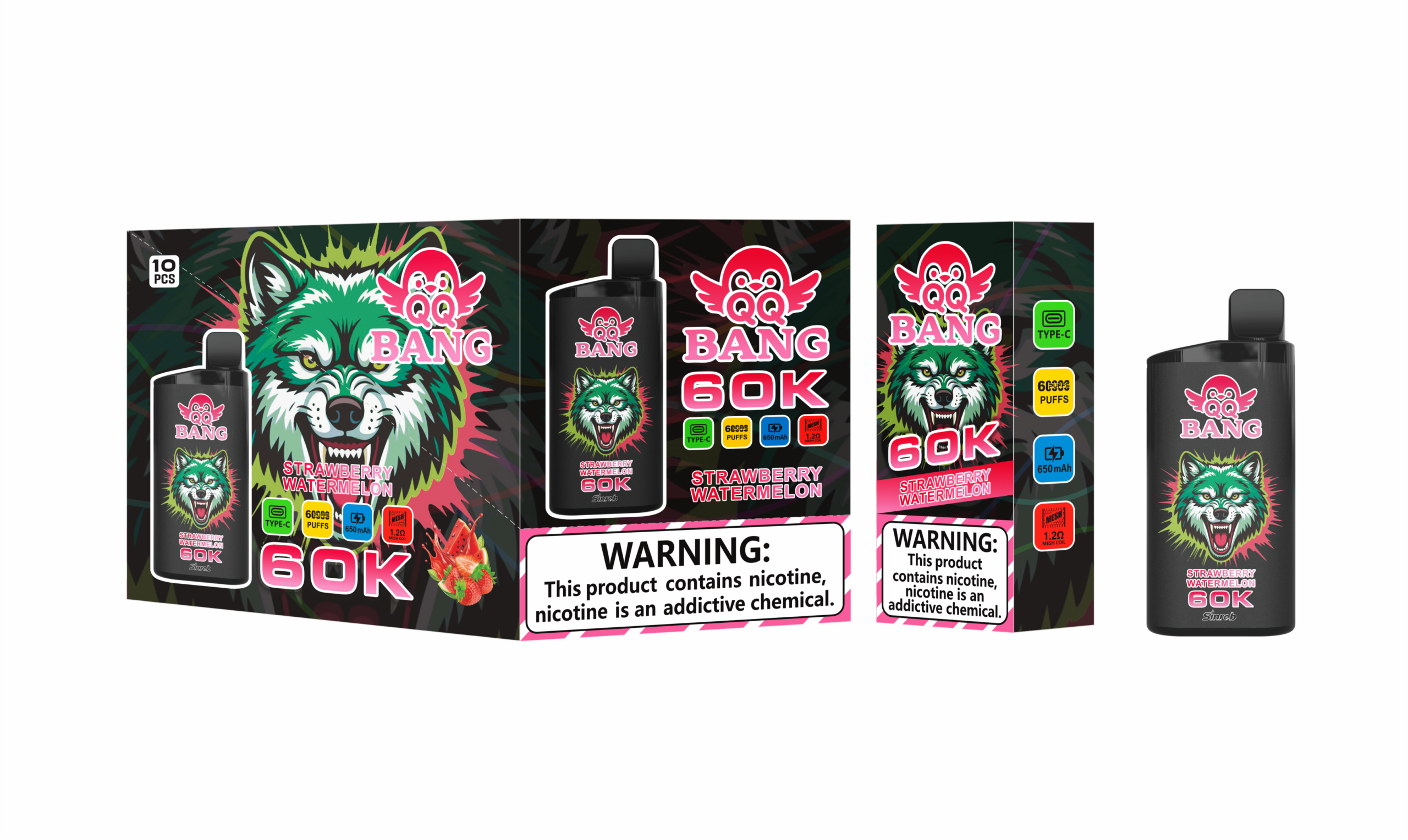 QQ Bang 60K Strawberry Watermelon - Imagen 2
